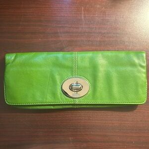 NWT Coach 1941 Green Leather Clutch